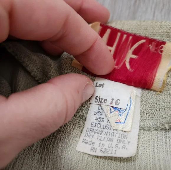 VTG Katie MFG Button Up Maxi Dress 3/4 Sleeve Collared Lightweight Texture Sz 16 - Picture 7 of 13